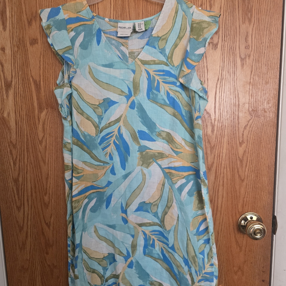 EUC Rachel Zoe Blue and Green Midi Dress